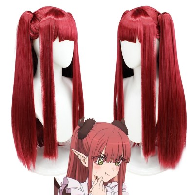 Dressing Doll Falling in Love Kitagawa Sea Dream Little Devil Red Straight Long Cosplay Wig 75cm