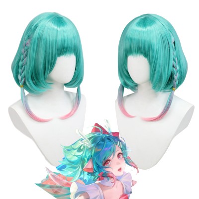 King of Glory - Yao Time Wish Cosplay Wig - Green Short Hair