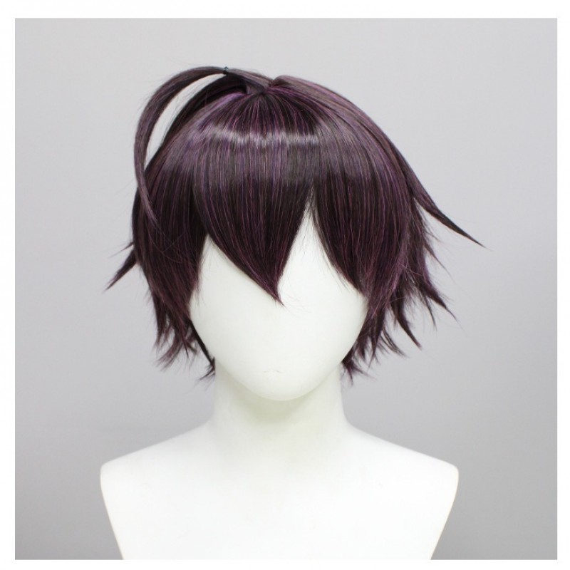 Virtual Streamer Shoto Cosplay Wig - Independent VTuber Dark Purple Short Hair