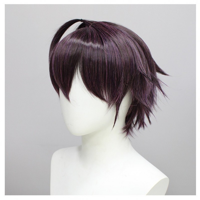 Virtual Streamer Shoto Cosplay Wig - Independent VTuber Dark Purple Short Hair