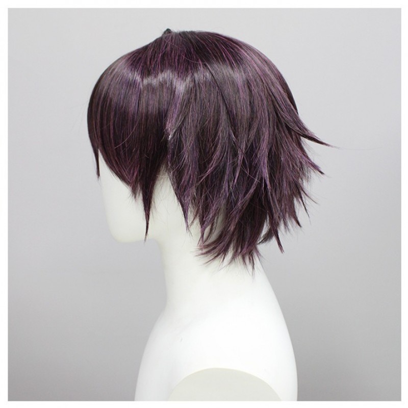 Virtual Streamer Shoto Cosplay Wig - Independent VTuber Dark Purple Short Hair