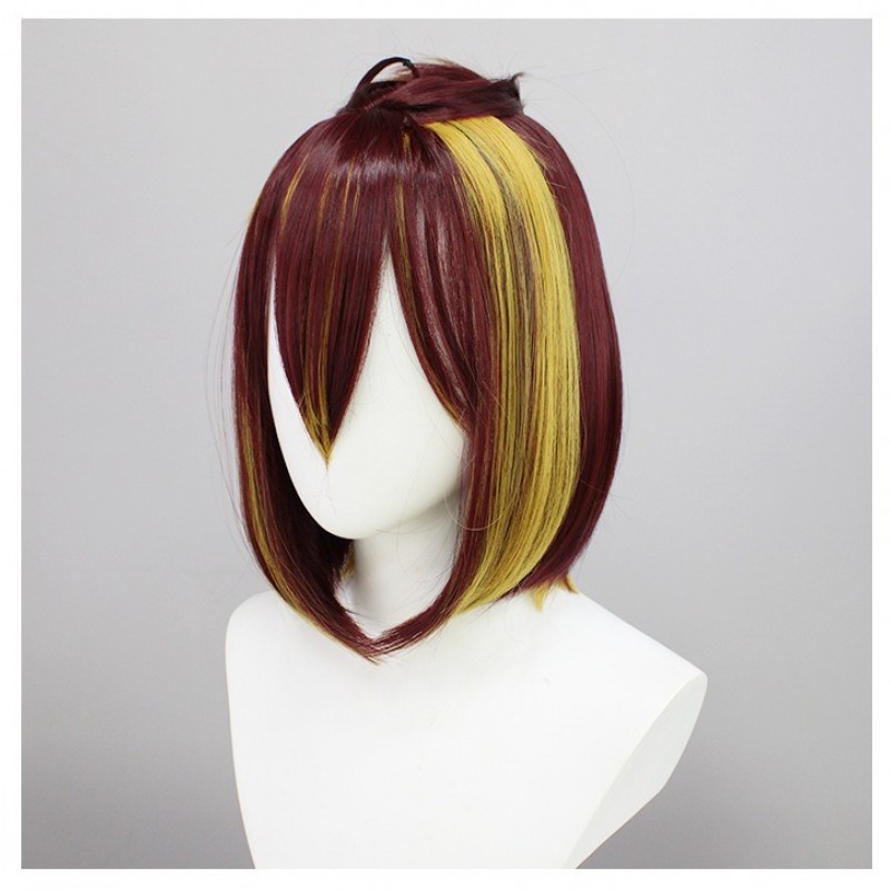 Virtual Streamer Shoto Cosplay Wig - Independent VTuber Brown Flip-up Short Hair