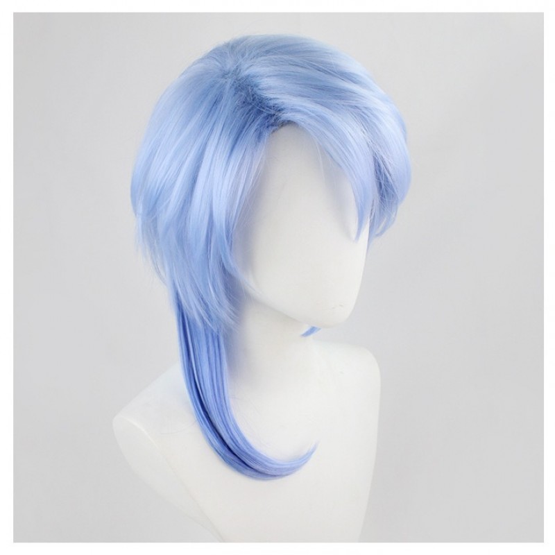 Genshin Impact | Kamisato Ayato Cosplay Wig - Subtle Gradient Color with Parted Hair Design 45cm