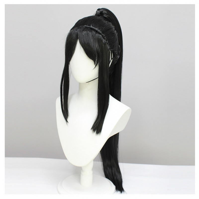 Naraka Bladepoint Ning Hongye Cosplay Wig - Ancient Chinese Style Black Long Straight Hair