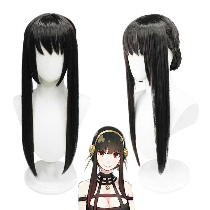 Spy x Family | Cosplay Wig Yor Briar Thorn Princess  Jet Black Straight Long Hair 60cm