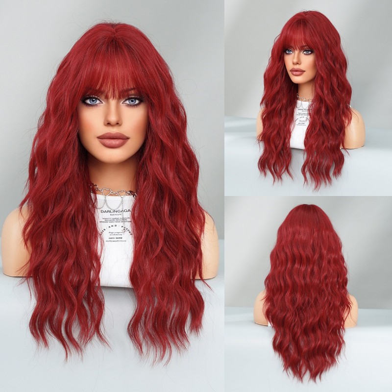 Long Wavy Wig with Blonde Highlights