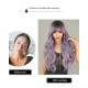 Ash Purple Long Wavy Wig with Root Color Synthetic Hair