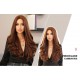 Brown Long Wavy Wig with Center Part