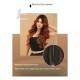 Caramel Brown Long Wavy Wig with Middle Part and Small T-Lace Hair