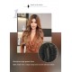 Center-Part Brown Gradient Long Wavy Synthetic Wig