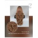 Center-Part Brown Gradient Long Wavy Synthetic Wig