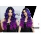 Dreamy Purple-Blue Ombré Mid-Part Wave Lace Wig