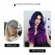 Dreamy Purple-Blue Ombré Mid-Part Wave Lace Wig