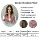 Dreamy Pink to Purple Gradient Long Wavy Wig with Middle Part