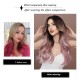 Dreamy Pink to Purple Gradient Long Wavy Wig with Middle Part