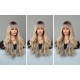 Gradient Ash Blonde Loose Wave Long Curl Wig with Bangs