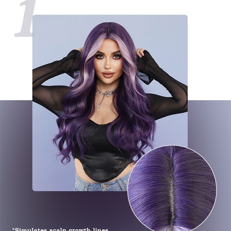 Lofty Waves Long Ombré Lavender Synthetic Wig