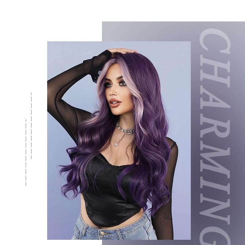 Lofty Waves Long Ombré Lavender Synthetic Wig