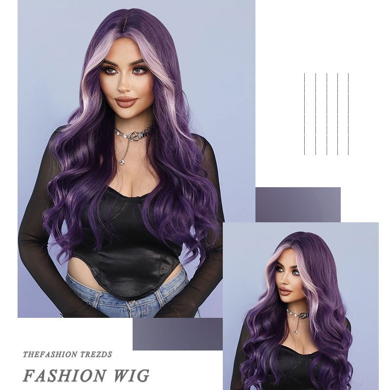 Lofty Waves Long Ombré Lavender Synthetic Wig