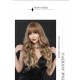 Layered Bangs Hazelnut Mocha Long Curly Wig