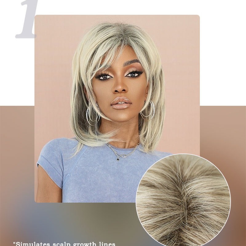 Grayish-Beige Wig for Black Women