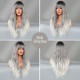 Gray Ombre Voluminous Waves Long Curl Wig