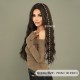 Long Black Wavy Wig with Center Part Synthetic Wig