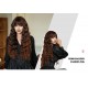 Long Dark Brown Water Wave Wig With Bang