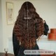 Long Dark Brown Water Wave Wig With Bang