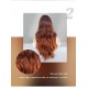 Long Curly Wig with Curtain Bangs and Flame Orange Highlights Synthetic Wig