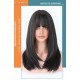 Long Straight Wig with Inner Curl and Airy Bangs