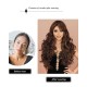 Long Wavy Hair with Reddish-Brown and Gold Balayage Angled Bangs Wig