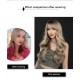 Gradient Ash Blonde Loose Wave Long Curl Wig with Bangs