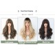 Gradient Brown Long Wavy Wig with Realistic Effect