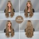 Long Wavy Wig with Misty Brown Tonal Bangs