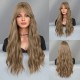 Long Wavy Wig with Misty Brown Tonal Bangs