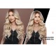 Middle Part Champagne Wavy Long Hair Small T-Lace Synthetic Wig