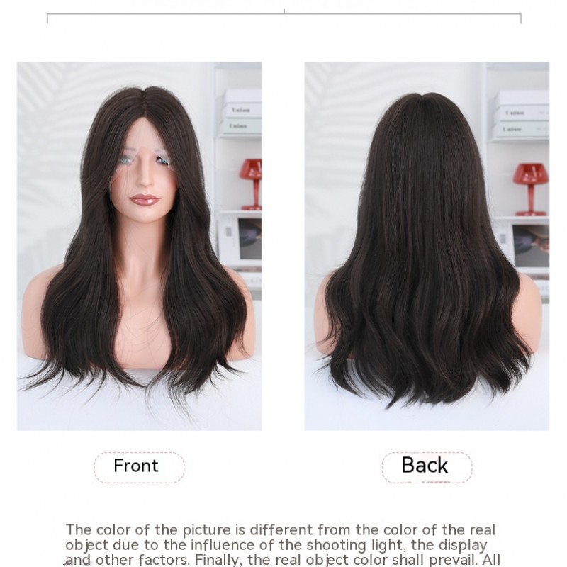 Middle Part Hand-Tied Lace Front Long Wavy Wig