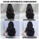 Natural Black Long Big Waves Side Part Lace Wig