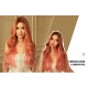 Pink Gradient Long Curls Center Part Big Waves Wig