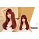 Retro Red Long Straight Wig with Inverted Bob Cut