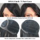 Natural Black Long Big Waves Side Part Lace Wig