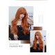 Radiant Romance Purplish-Red Long Waves, Voluminous Locks Airy Bangs