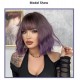 Purple Ripple Short Curls Air Bangs Wig