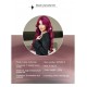 Purple-Red Wavy Long Curls Wig with Small T-Part Lace Front Wig