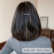 Shoulder-Length Bob Short Straight Wig with Black and Gold Highlights Wig