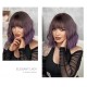 Purple Ripple Short Curls Air Bangs Wig