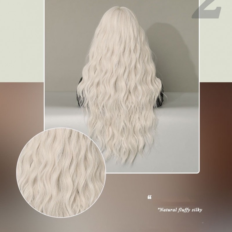 Silver Wave Long Curl Cosplay Lolita Wind Synthetic Wig