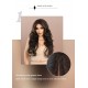 Small T-Lace Dark Tea Long Big Waves Synthetic Wig