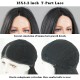 Small T-Lace Natural Black Middle Part Long Curls Synthetic Wig